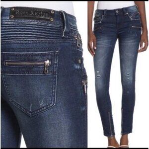 NWT Women Rock Revival Moto Skinny Jean